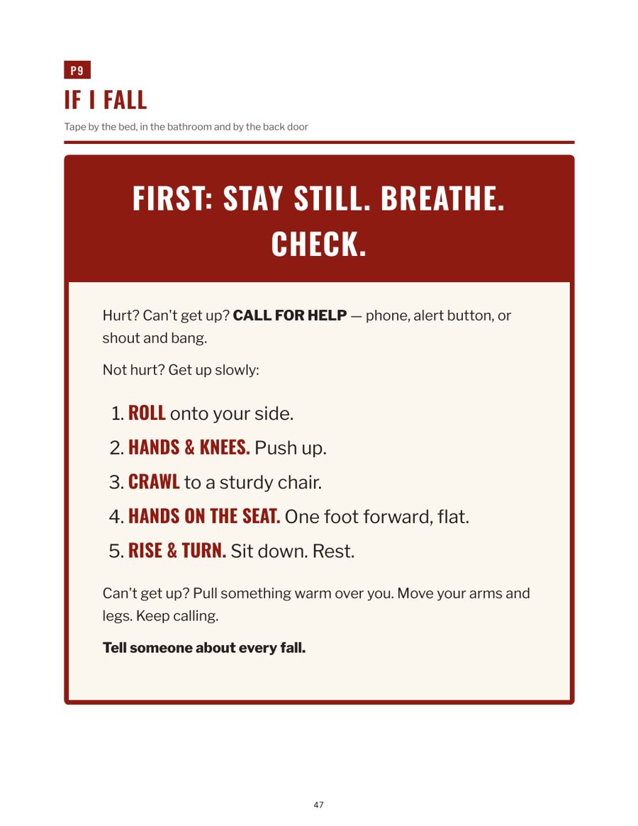 If I fall card